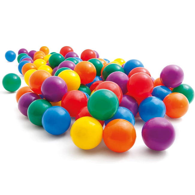 100 de bile de joacă multicolore, diametru 5,5 cm